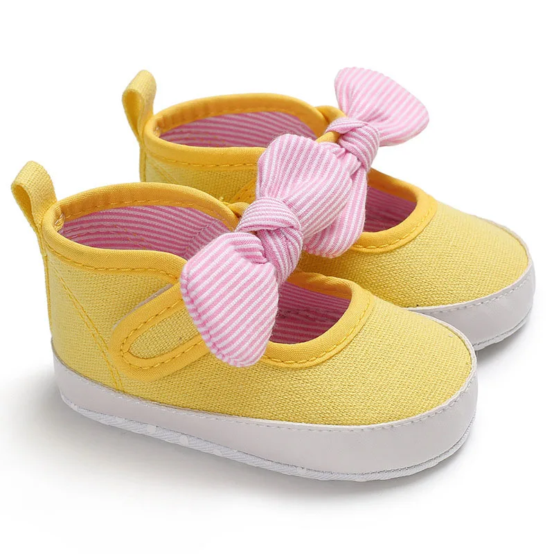 Baby Shoe Spring Magic Toddler Shoes Baby Breathable And The New Canvas  Bowknot Shoes Baby Shoes Soft-Bottomed Princess Baby