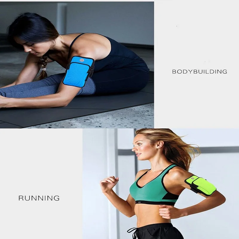 

Honesum Sport Running Zippered Fitness Arm Band Bag Joging Workout Mobile Phone Holder For Mobile phone bag (4-6inches)