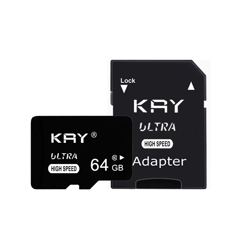 Mikro kart Высококачественная карта памяти большой емкости 4 ГБ 8 ГБ 16 ГБ 32 ГБ 64 ГБ 128 Гб карта памяти TF карта Бесплатный sd-адаптер Розничная упаковка - Емкость: 64GB With Adapter