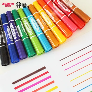 

TUNACOCO Thick Mark Pens ZEBRA 2pcs Markers Double Head Art Marker Colorful Pens for Art School Office Supplies Bb1710178