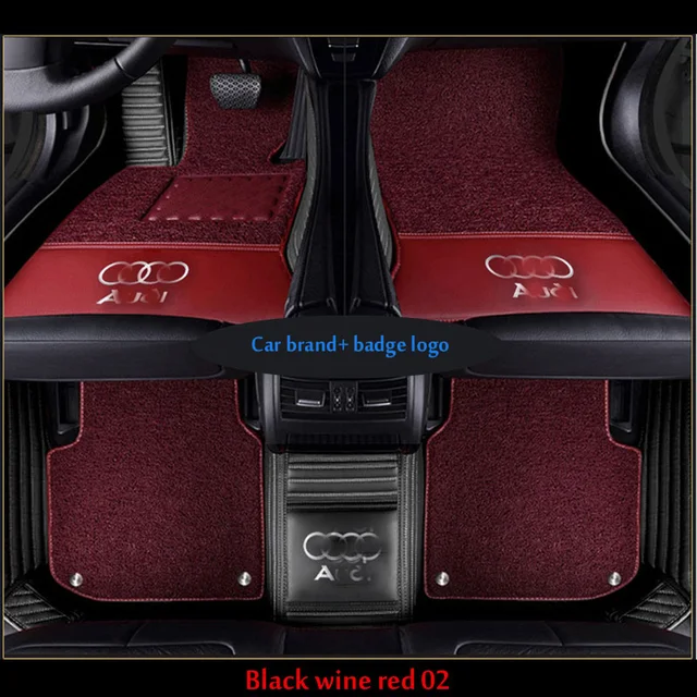Car floor mats fit Audi logo Q3 Q5 Q7 A1 A3 A4 A6LA7 A8 AVANT S3 S5 S6 S7 S8 R8 RS5 RS6 RS7 TT