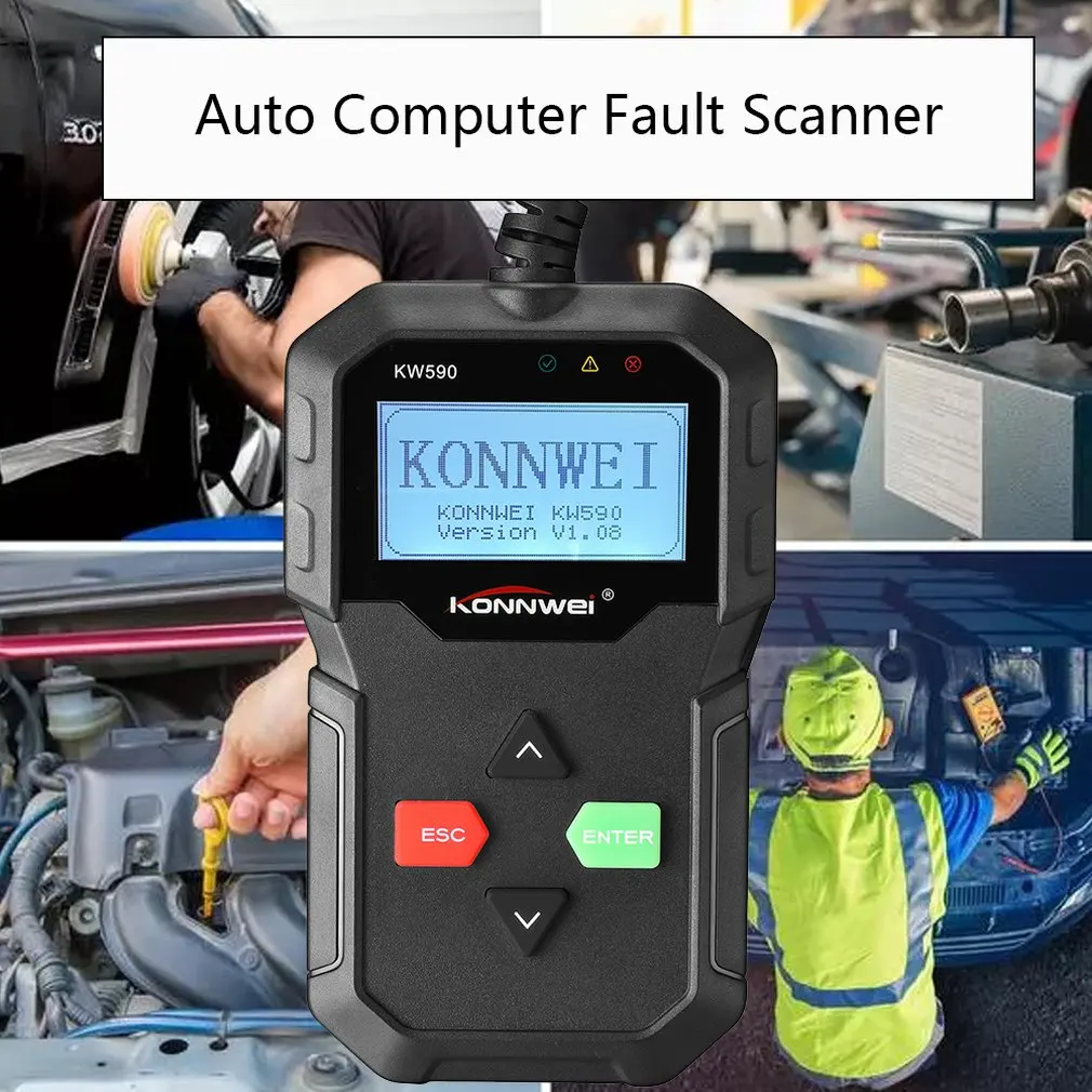 KW590 OBDII инструмент для устранения неисправностей автомобиля сканер диагностики