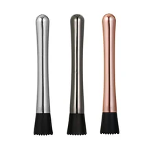 Коктейльные напитки из нержавеющей стали Muddler-лучший барный инструмент для старомодных и Mojito из нержавеющей стали с рифленой нейлоновой головкой