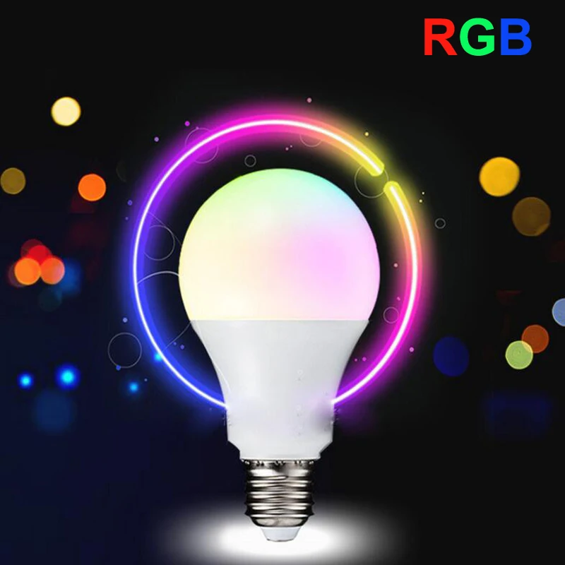 

Bright LED Bulb Light E27 3W 5W 10W RGB Stage Lamp Remote AC110V 220V Dimmable LED lamp night light For Holiday home night light