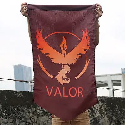 

Cartoon Go Outdoor Banner Team Valor Mystic Instinct Flag Home Decor Party Decoration
