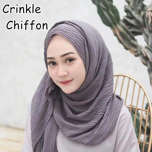 K3 High quality crinkle bubble chiffon hijab wrap shawls scarf scarves headband 180*85cm 10pcs/lot |