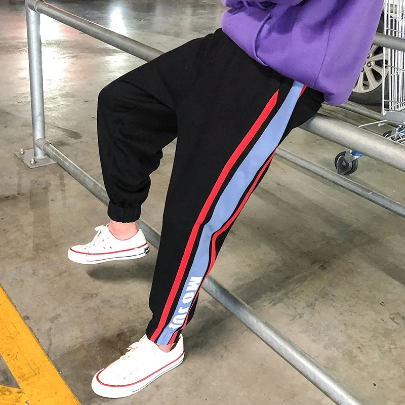 Fashion Casual Men's Pants Pants Spring And Autumn New M-2XL Stitching Loose Casual Pants Three-color Personality Youth Popular