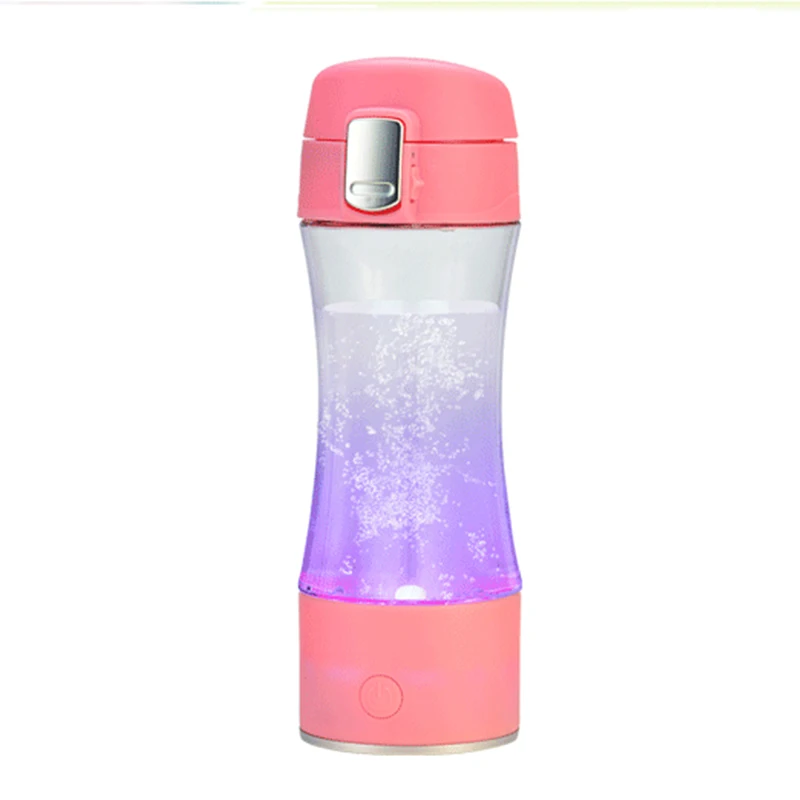 

260ml Rechargeable Rich Hydrogen Water Generator electrolysis Energy Hydrogen-rich Antioxidant ORP H2 Water Ionizer Glass Bottle