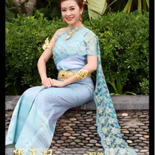 Высокое качество дай одежда традиционные фигурки Тайланда одежда женские свадебные платья Таиланд