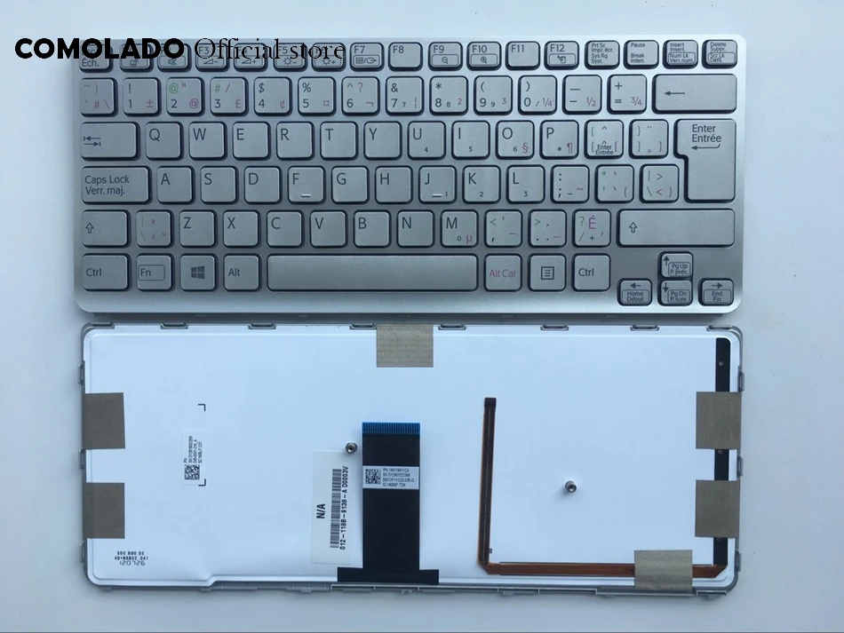 CF Canada-French keyboard For Sony Vaio SVE 14 SVE14 SVS14 SVE14A backlit with silver frame Laptop Keyboard CF layout