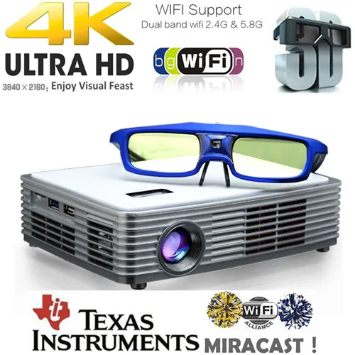 4 К Smart 3D Wi Fi blutooth видеопроектор Z4000|projector 3d wifi|projector wifiprojector 4k |