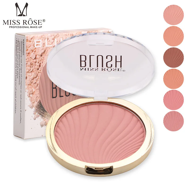

MISS ROSE 6colors Matte Blush Nude Natural Makeup Repair Powder Lasting Blush Brightening Color Makeup Palette