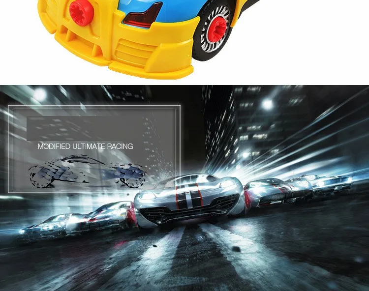 Игрушки для мальчиков строительные инструменты для моделирования гоночный автомобиль комплект со звуковым светом винт строительный