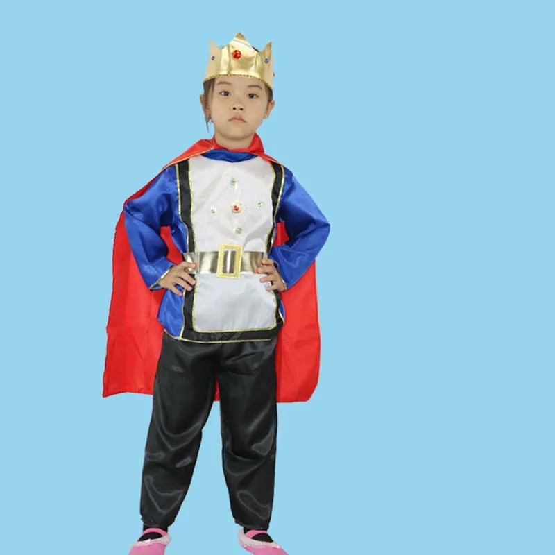 Детский карнавальный костюм на Хэллоуин; Костюм Принца для детей; костюм короля скипетра; Европейская королевская Одежда для мальчиков; Рождественская одежда