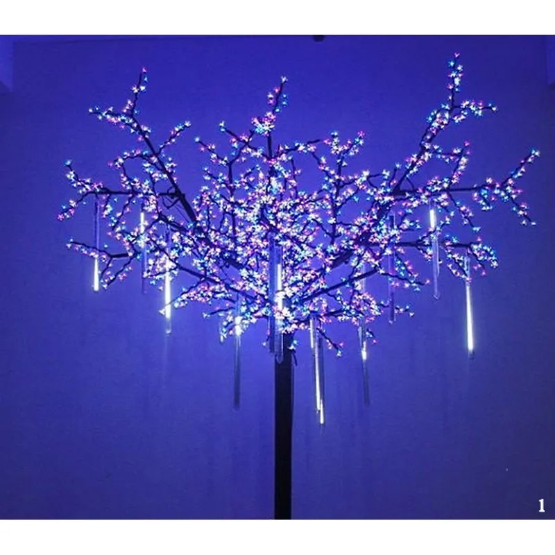 100-240V EU 50CM Romantic Meteor Shower Rain Tubes LED Wedding Garden Decoration String Light White Christmas Tree Lights | Освещение