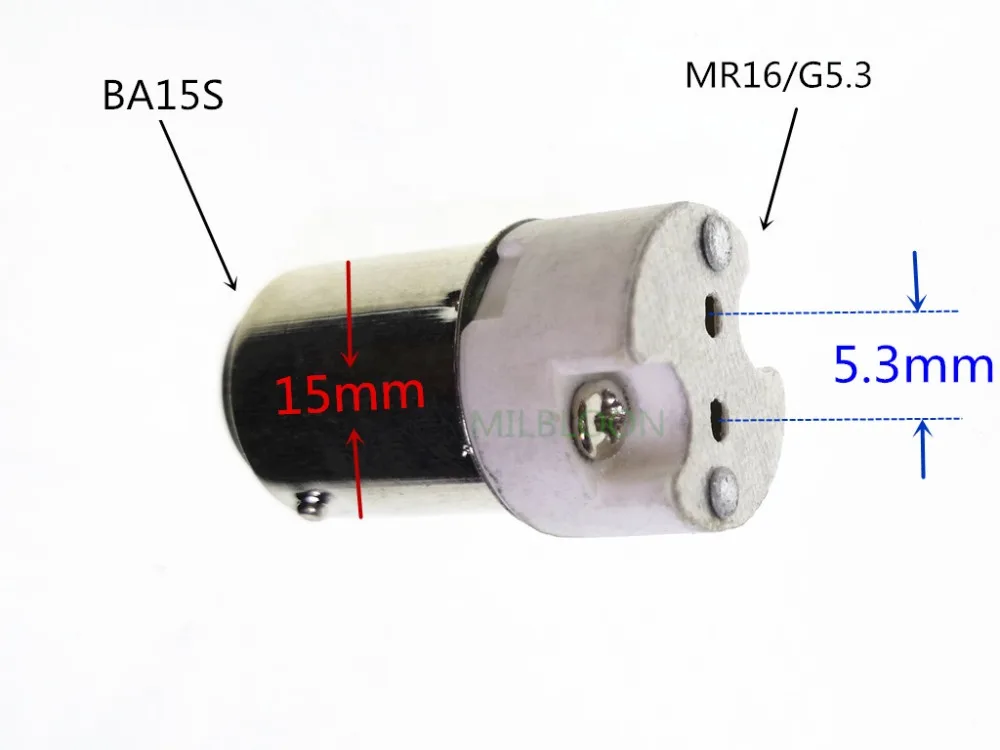 BA15S-MR16 держатель лампы конвертер b15s поворот на MR16 лампа база ba15s к G5.3 к BA15S B15-G5.3