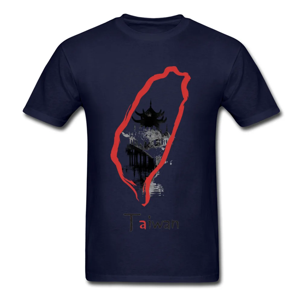 2018 Discount Taiwan Birthday Short Sleeve T Shirt Father Day O-Neck 100% Cotton Fabric T Shirt for Adult T-Shirt Gift Taiwan navy
