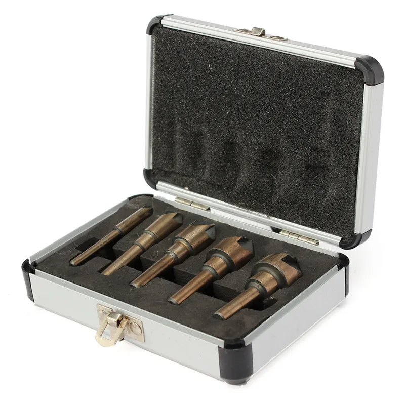 Shina 5PCS 6mm 10mm13mm16mm19mm 82 Countersink Metal Chamfer Cutting Boring Machine Woodworking Opener Wood Hole Sow