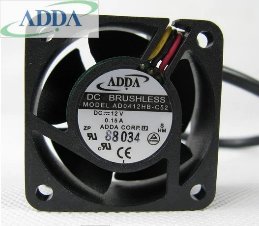 Для ADDA AD0412HB C52 40*40*20 мм 4 см 40 DC12V 0.15A трехпроводный сервер квадратный Вентилятор