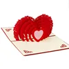 3D Pop Up Card Handmade Love Heart Anniversary Valentine Birthday Christmas Postcard for wedding 1
