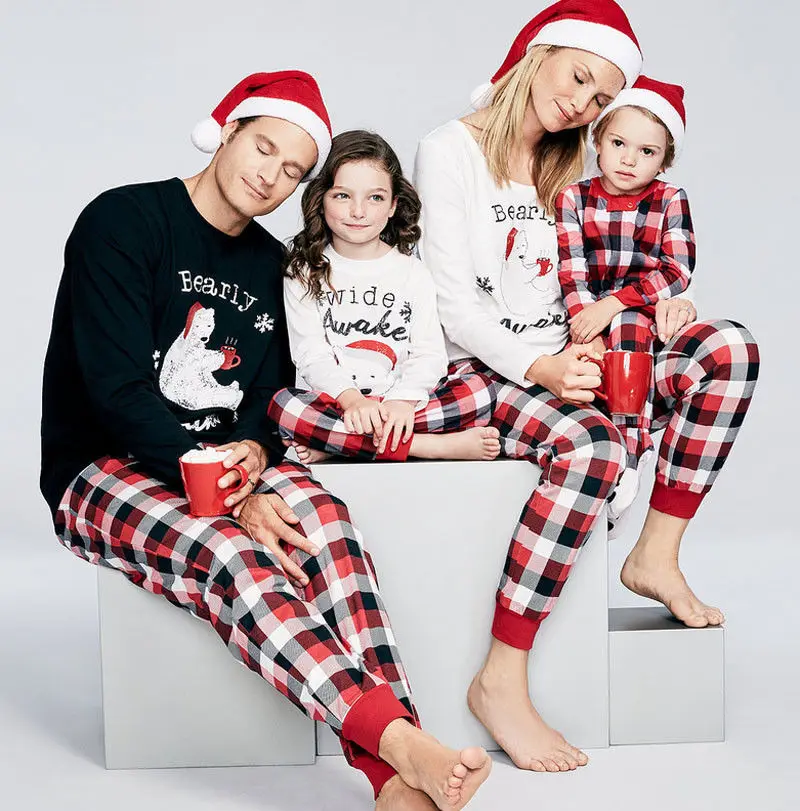 

Brand New Family Matching Set Christmas Pajamas Set Sleepwear Men's Women Kids Baby Sleepwear Nightwear