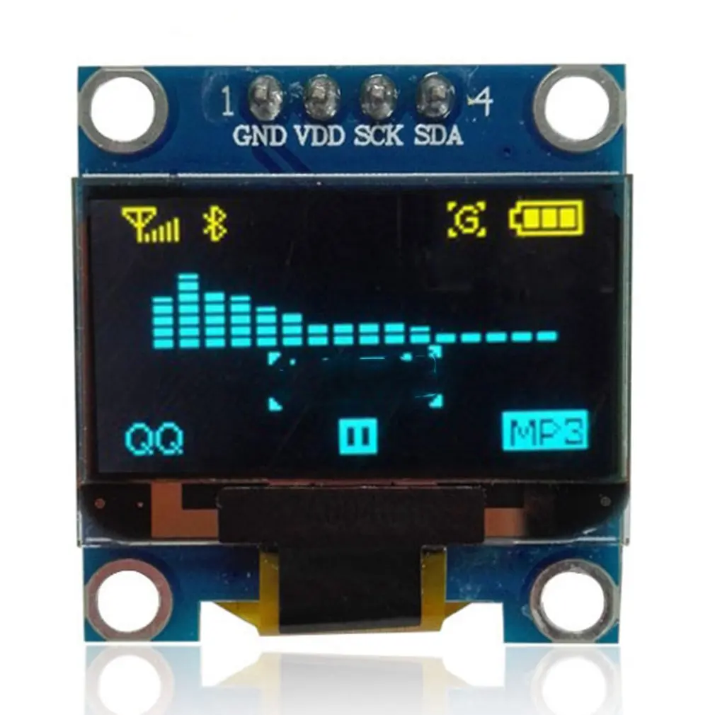 0,96 дюймов Синий IIC связь 128*64 OLED ЖК-модуль профессиональная Портативная Черная технология