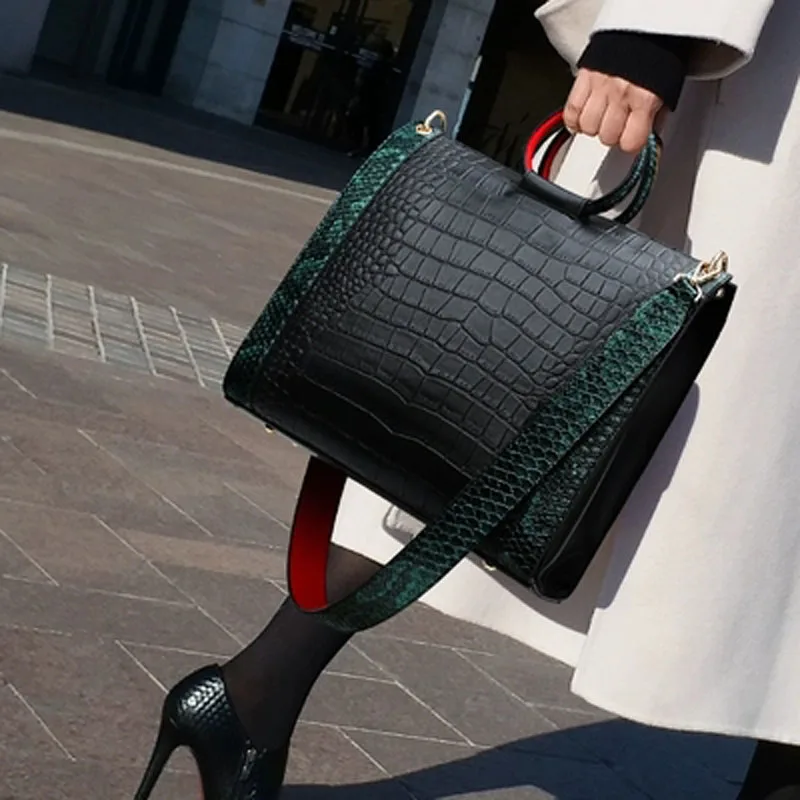 Женская сумка, женские кожаные сумки, сумки для женщин, дизайнерские роскошные сумки из крокодиловой кожи, женские ручные сумки, Bolsa Feminina