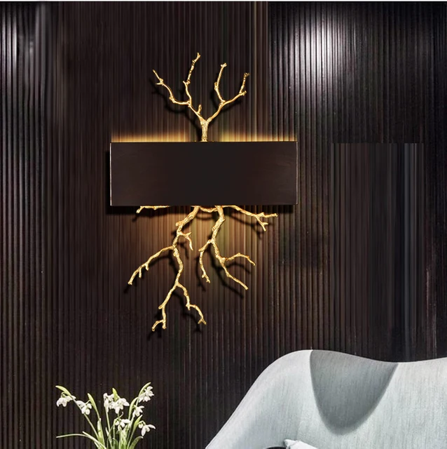Best Offers Phube Lighting Copper Branches Wall Light Coloured Glaze Wall Lamp Lighting Hotel Sconce LED Bedside Sconce Lighting Best Offers Phube Lighting Copper Branches Wall Light Coloured Glaze Wall Lamp Lighting Hotel Sconce LED Bedside Sconce Lighting