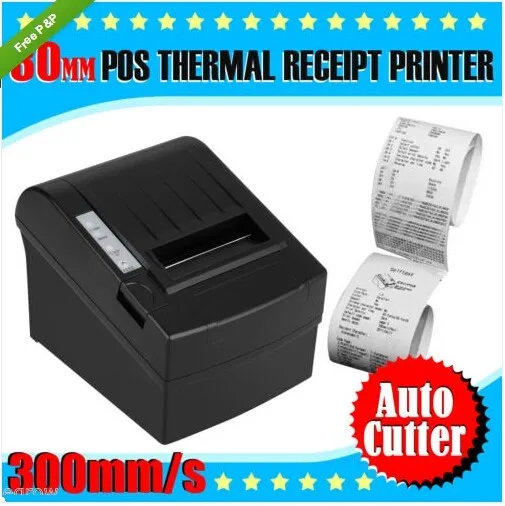 High Speed POS Thermal Receipt Printer 80mm Auto Cutter USB/Ethernet 300mm/s_DHL 300 mm s print speed black 80mm pos thermal receipt printer auto cutter cut windows2000 xp vista 8 10 linux usb ethernet