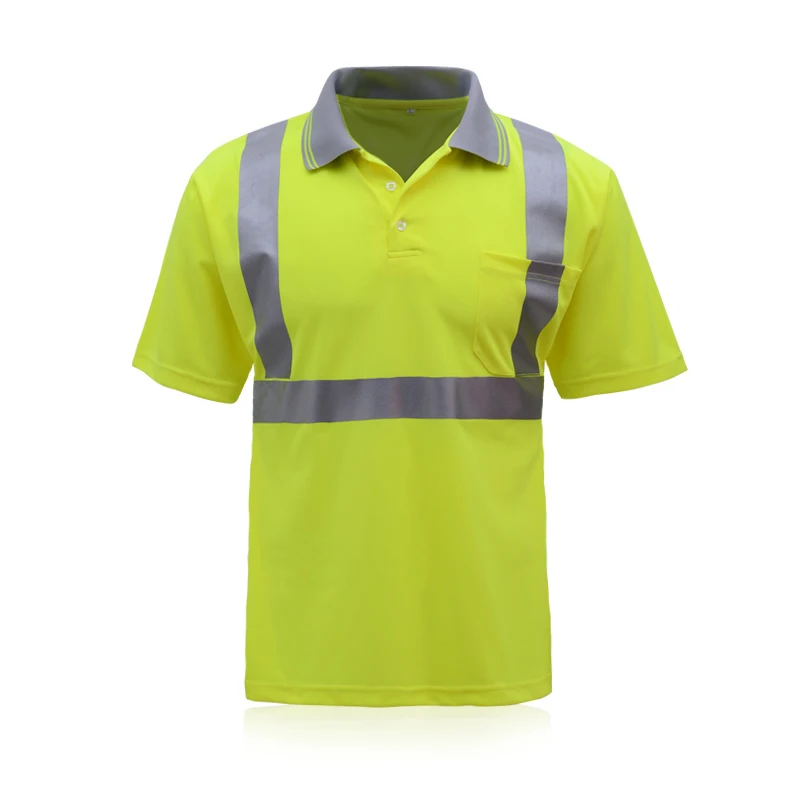 Светоотражающие безопасность рабочей одежды футболка мужская летняя высокая видимость с короткими рукавами для работы в ночь
