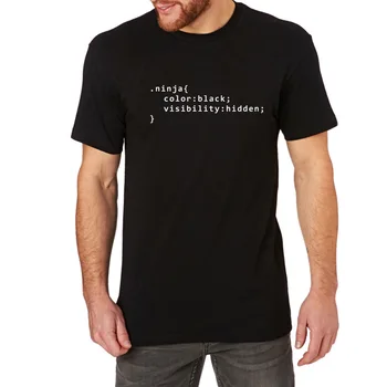 

Mens Ninja Code Funny T-Shirts Men Web Developer Designer Geek Tee