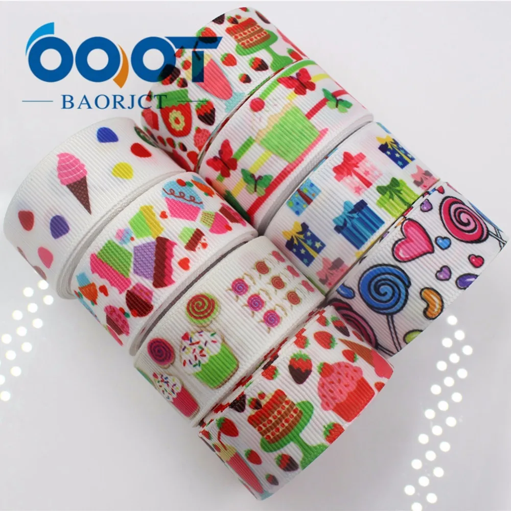 OOOT BAORJCT 175044 22 мм 10 ярдов ленты для конфет термопечать grosgrain Свадебные аксессуары DIY