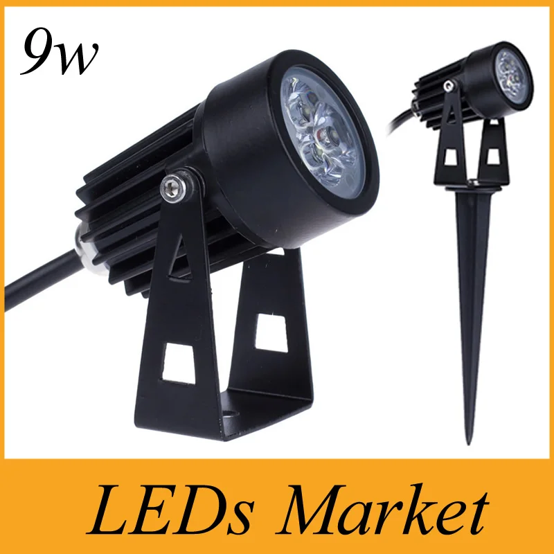 Waterproof IP65 Outdoor Led Landscape lights lamp 9w 3*3w Led Lawn lamp bulbs for Garden Park