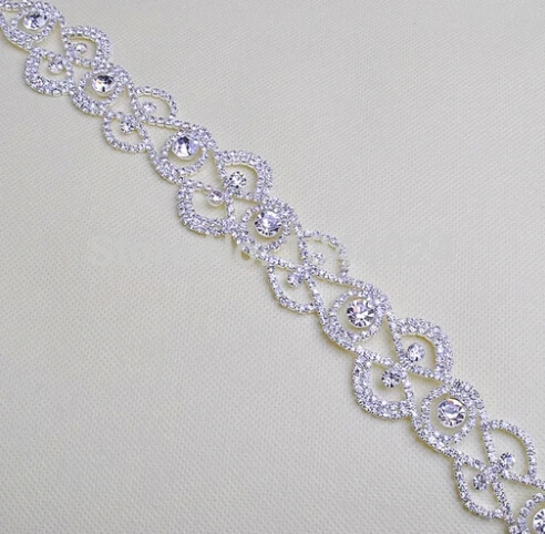 1 Yard 3.5cm Width Beautiful Crystal Sewing Rhinestone Trims For DIY ...