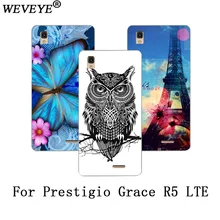 Высококачественный мягкий чехол из ТПУ с рисунком цветов Совы тигра Эйфелевой башни для Prestigio Grace R5 LTE PSP5552