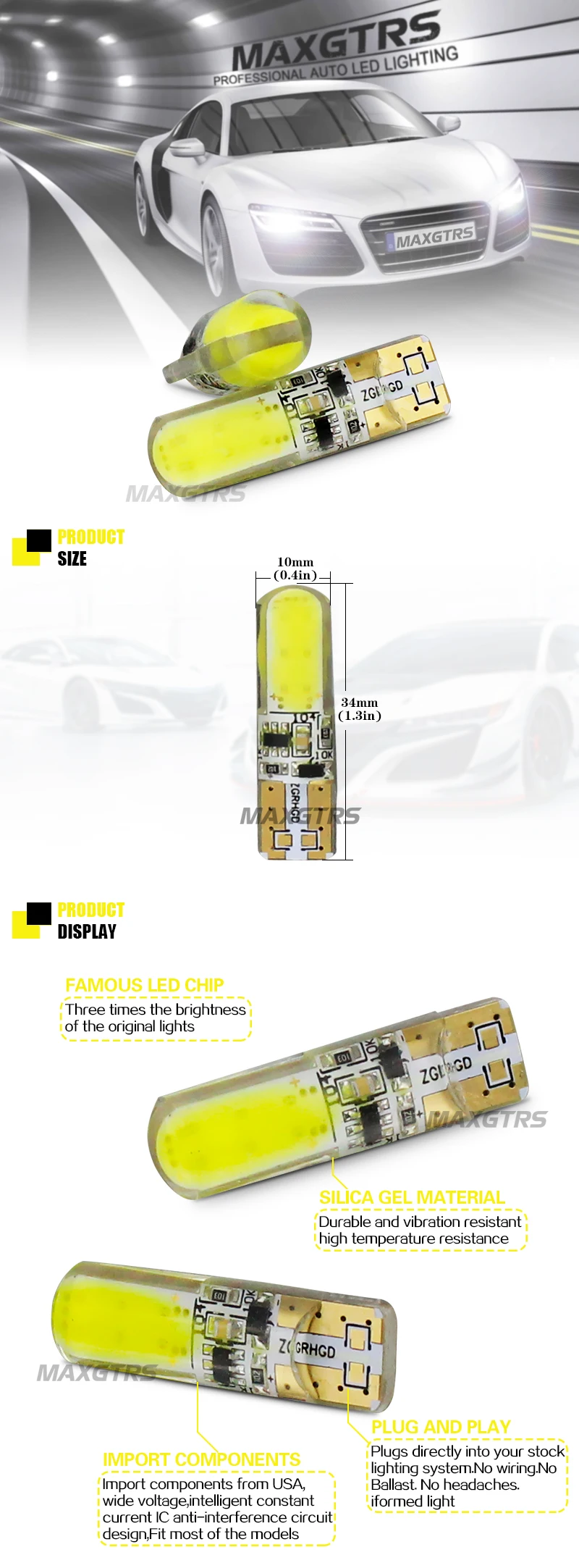 5x T10 с тактовой мерцающей 168 194 W5W 12 Led COB T10 светодиодный Прочный блеск+ Авто стробоскоп вспышка два режима Управление автомобильные лампочки