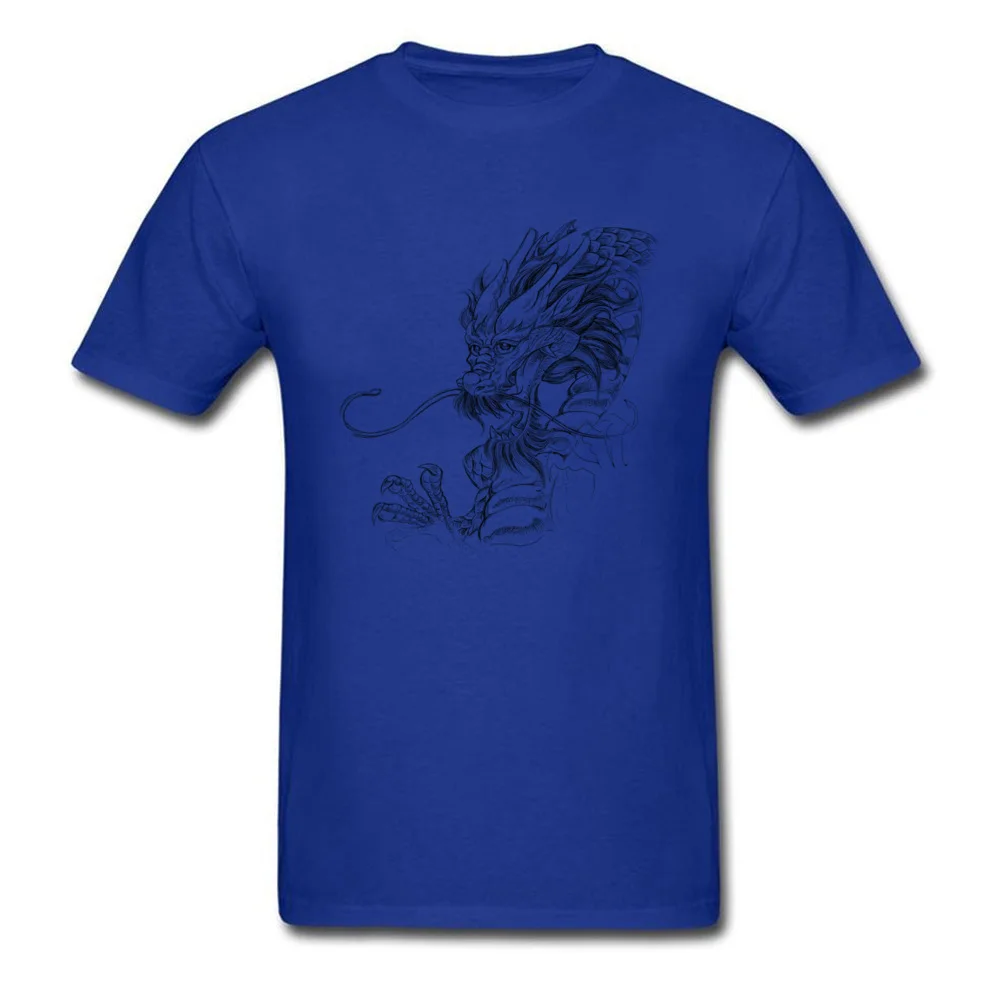 Normal Friendly Dragon Slim Fit Short Sleeve Summer Tees 2018 New Fashion Crew Neck Cotton Sweatshirts Youth T Shirt Friendly Dragon blue