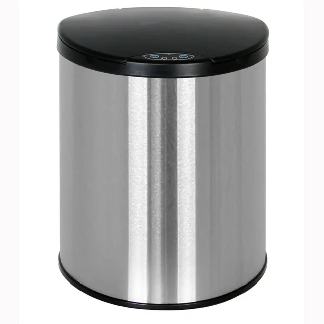 6 Liter No Touch Waste Bin Auto Open Close Trash Can Sensor Dustbin Stainless Steelin Waste
