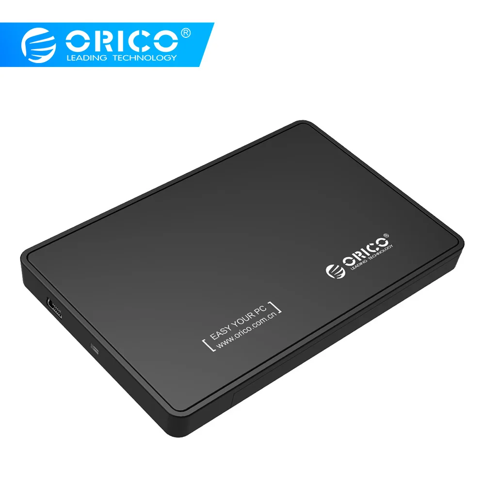

ORICO 2588US 2.5 SATA to USB 2.0 Hard Disk Drive External Enclosure Case HDD/SSD 1tb Portable Box Tool Free for Windows Black