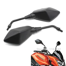 1 пара, черные, Заказные алюминиевые moto rcycle moto зеркальные боковые зеркала заднего вида для Kawasaki Z750 Honda Yamaha ATV