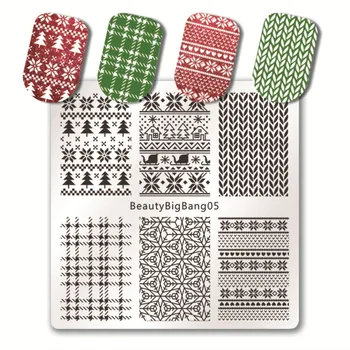 

1Pcs BeautyBigBang Halloween Skull Stencils For Nail Reusable Stamping Art Plate Template Manicure Nail Tools