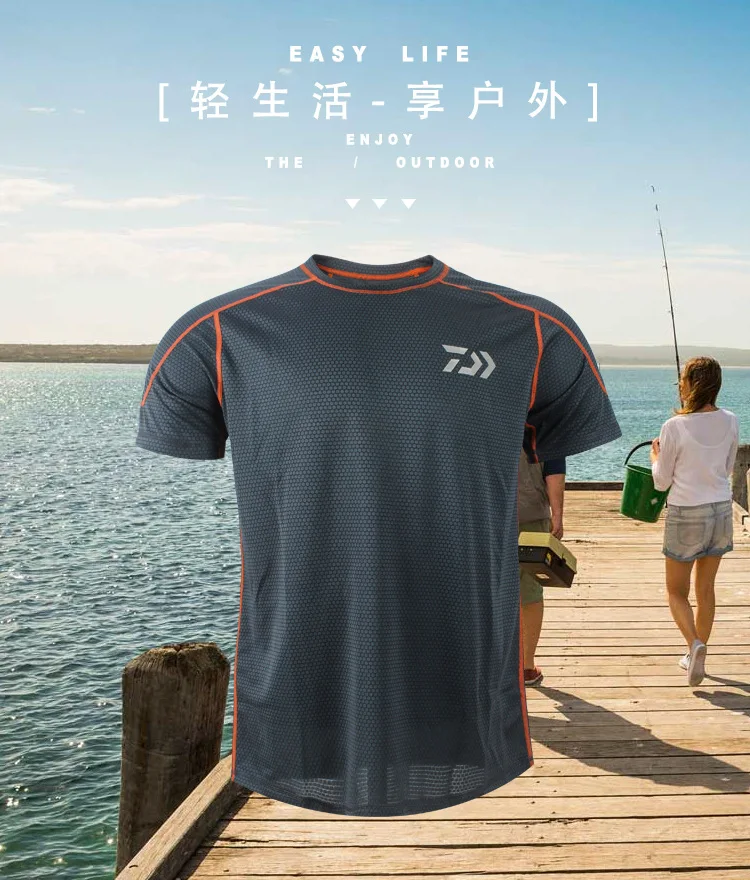 Мужская ледяная одежда с коротким рукавом для дайв Рыбалка летняя футболка для рыбалки дышащая быстросохнущая одежда для рыбалки рыболовные снасти