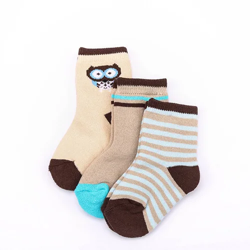 3 пары/партия, Детские хлопковые носки детские носки в полоску с рисунком милые весенне-осенние носки для девочек и мальчиков, От 1 до 7 лет одежда для детей - Цвет: 5