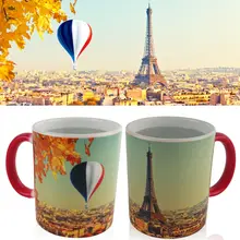 Magia Taza Sensible Al Calor Que Cambia de Color Tazas de Café 350 ml 12 oz Cambio de Color Taza de Té De Cerámica Caliente Y Fría Diseños Uno pieza