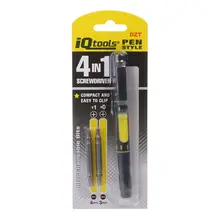 Карманная 4 в 1 отвертка в форме ручки из сплава с двумя двусторонними битами ручные инструменты