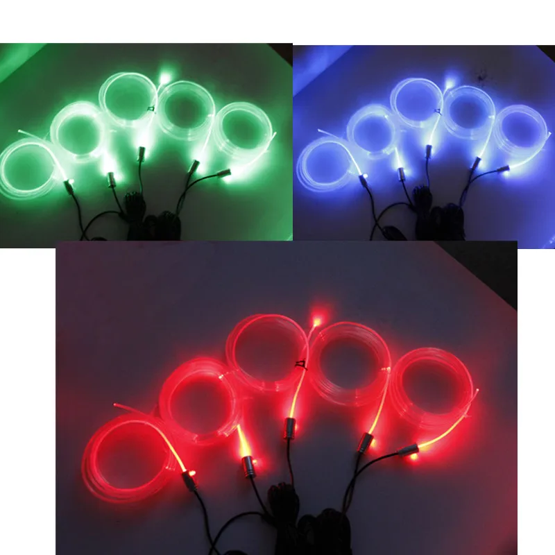 Sound Active RGB LED Car Interior Light Multicolor EL Neon Strip Light Bluetooth Phone Control Atmosphere Light 12V