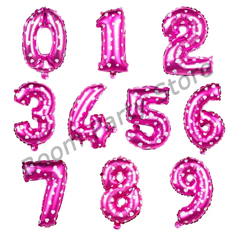 16 дюймов синий номер Фольга шары цифра гелия баллоны День рождения Свадебный декор Air шары события вечерние поставки