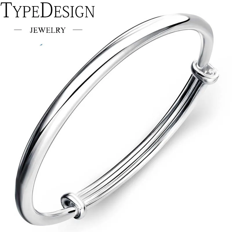 

silver 999 bracelet for Women Fashion Round Bangle Bracelet Femme Wristband Beleklik jewelry adjustable bangle anillos silver