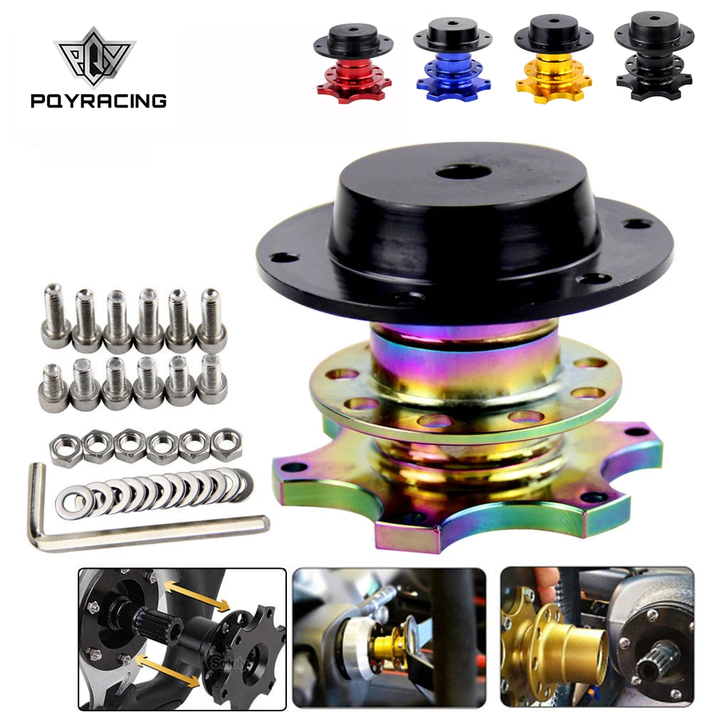 

Free Shipping Steering Wheel Quick Release snap off hub adapter Car Steering Wheel Hub Boss Kit Universal PQY-3859