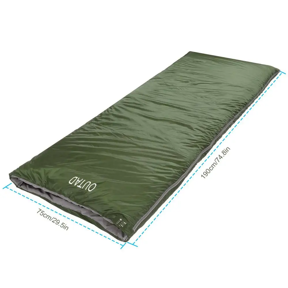 OUTAD Multifuntion мини водостойкий дышащий ультра-легкий конверт спальные мешки 320D для кемпинга путешествия пешего туризма - Цвет: Army Green